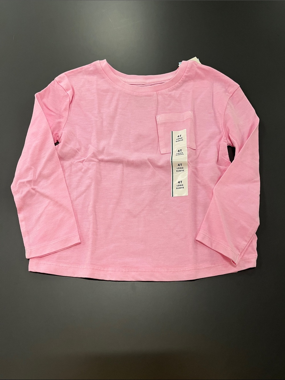 Cat & Jack Pink Long-Sleeve Pocket Tee for Kids